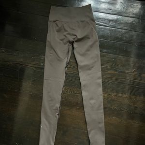 XSOLDX Oner Active Effortless Seamless Leggings-Long-Deep Taupe-Knitted Logo